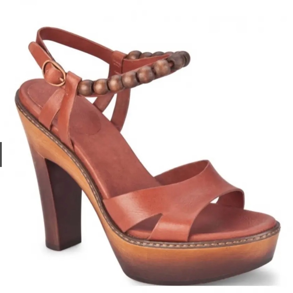 UGG Naima Ombré Wooden Platform Heels Sandals Size 8